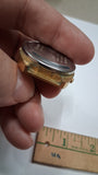 Vintage 1970s Litronix Gold Tone Red LED Digital Watch Head Untested 040489 USA