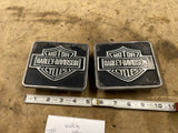 OEM Harley SaddleBag Medallion Badges Trim Plates Shovelhead FLH FLT Glide Evo