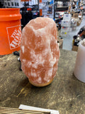 Himalayan Pink Salt Lamp 7 Inch Raw Rock Wooden Base Cord Switch
