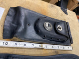 Harley Leather Gas Tank Panel Pouch Bad Boy springer Softail Black Studs FXSTSB