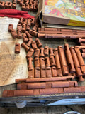 Vintage Lincoln Logs Wooden Building Set Original Box Book 1940's Early Toy