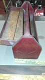 Vtg Red Metal Tote Tool Box Unbranded 18" x 6" With Swing Tray Rustic Decor Tote