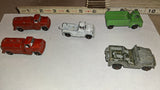 Vtg 1960s Diecast Toy Fire Truck Lot 5pc Tootsietoy Midgetoy Jeep  Wrecker USA!