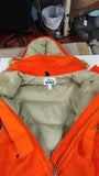 Vintage Woolrich Blaze Orange Down Hunting Jacket Parka Hood Med & Fleese Hood
