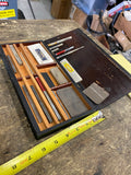 Vintage Sharpening Stone Set Case Norton Washita Arkansas Stones Knife Jeweler