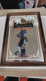 Vintage 1976 Schmidt's Beer Bar Mirror Sign Philadelphia PA Cleveland OH SM76