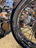 Stock Rear wheel Harley Dyna 4.50x17 Chrome Spoke 25mm FXD FXDL Wide Glide Super