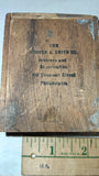 Antique Hoover & Smith Jeweler Philadelphia Wood Box & 25 Plain Clay Marbles Lot