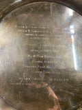 1958 vtg round serving tray silverplate Pgh Law firm Eckert Seamans Cherin Alcoa