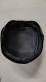 Vintage Black Velvet Brimless Chauffeur Cap Toque Style Costume Hat 10 Inch '60s