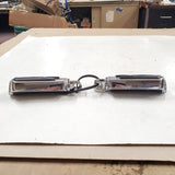 HARLEY Flame Cut Footpegs Chrome Rubber OEM Softail Dyna Sportster FXR Chopper