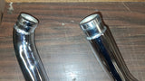 Ultima Chrome 2" Drag Pipe Set HARLEY DYNA FXD FXDL superglide low rider 1991-06