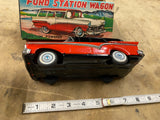 50's Promo Ford Fairlane Wagon Tin Friction Toy Litho Orig Box Bandai Minty Rare