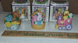 Vintage Easter Figurine Lot 15 Pc Resin Porcelain Bells Jubilee Bunny Family Box