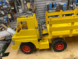 RARE 60's Vintage Remco Tuff Boy 6 Way Motorized Toy Truck Yellow Semi Trailer