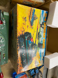 Vintage Taiyo M-4 Sherman Combat Tank battery-operated litho tin toy Japan Box 2