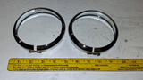 Chrome 4-1/2 Passing Lamp Spotlight Trim Rings Harley touring Heritage FLH Ultra