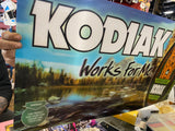 Kodiak Wintergreen 3d sign advertising 35x17 Works for me Bear Collectible!
