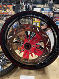 Black Mag Custom Wheel Harley Touring street road glide 5 spoke rotor pulley dna