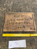 Vintage Bronze Plaque E.F Scanlon New Castle PA 1934 8x6 Bridge building History