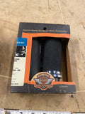 OEM Harley Chrome Foam Black Cushion Handle Grips Cable Shovelhead Evo Logo bar
