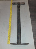 Antique Vintage Manual Hand Bicycle Auto Garage Vtg Tire Air Pump Wooden Handle