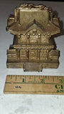 Vintage Japanese Metal Pagoda Temple Coin Bank SNK Made In Japan