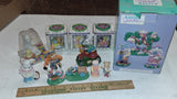 Vintage Easter Figurine Lot 15 Pc Resin Porcelain Bells Jubilee Bunny Family Box