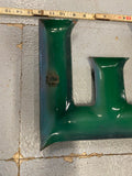 30's Vintage Green Porcelain Enamel Sign 8" "Movie" Theater Advertising Opera ho