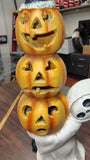 Bethany Lowe Vintage Style Light Up Ghost Holding Stacked Pumpkins Status 26"