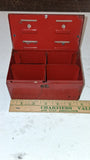 Vintage Patriotic Budget Bank Metal Coin Vault Box USA Capitol Litho 1940s