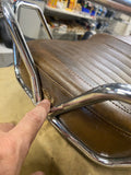 Harley Spring Comfort Flex Seat Brown Shovelhead FLH Electra Glide OEM Grab Rail
