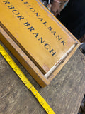 Vintage Wood Sign Board Pacific National Bank Harbor Branch Florida Miami NY!
