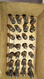 Vintage Lot of 3 Steel Metal Letter & Number Punch Stamp Sets w/ Wood Boxes