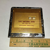 Vintage Banthrico Calendar Coin Bank First National Bank Waynesburg PA No Key