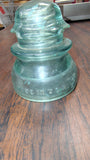 Vintage Whitall Tatum No 1 Aqua & Armstrong No 2 Clear Glass Insulator Lot