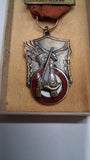 1956 Blackinton Fifty Yards Off Hand Shooting Medal Loyal Hanning Rifle W/ Box