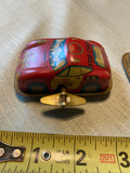 Vintage Russ Berrie Wind-Up F.D. Fire Chief Ambulance Toy Car - Tin Japan Lot!