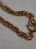 Vtg 1972 Eisenhower Ike Dollar Coin Pendant Necklace Gold Tone Rope Bezel 24"