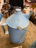 Vtg Metal Kerosene Oil Can Skunk Train Fort Bragg Railroad NYCS Handpainte Decor