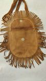 Zara Y2K Suede Fringed Bohemian Shoulder Purse Festival Brown