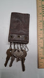 Vintage Steerhide Leather Key Case w Yale Chicago ILCO Briggs Stratton Keys