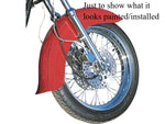 Skirted Front Fender Flip Harley 73-84 FX Shovel 85-94 FX 91-05 Dyna 71-20 Sport