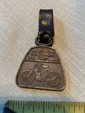 1903 Harley Davidson Motorcycle Key Chain Fob 1st Harley comm brass vtg 1987 Col