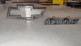 Vintage Chevrolet Bowtie Grille Emblem 477421 & Chrome Script Badge Set 69-70