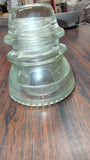 Vintage Whitall Tatum No 1 Aqua & Armstrong No 2 Clear Glass Insulator Lot