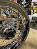 Stock Rear wheel Harley Dyna 4.50x17 Chrome Spoke 25mm FXD FXDL Wide Glide Super