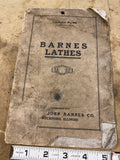Antique 1927 John Barnes Treadle Lathe Drills Catalog Original Illustrated Copy