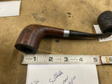vintage Algerian briar Smoking pipe smooth brown bowl and a silver-tone band