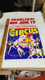 1950's- 1960's Al G. Kelly-Miller Bros. Circus Poster Charleroi PA June 17